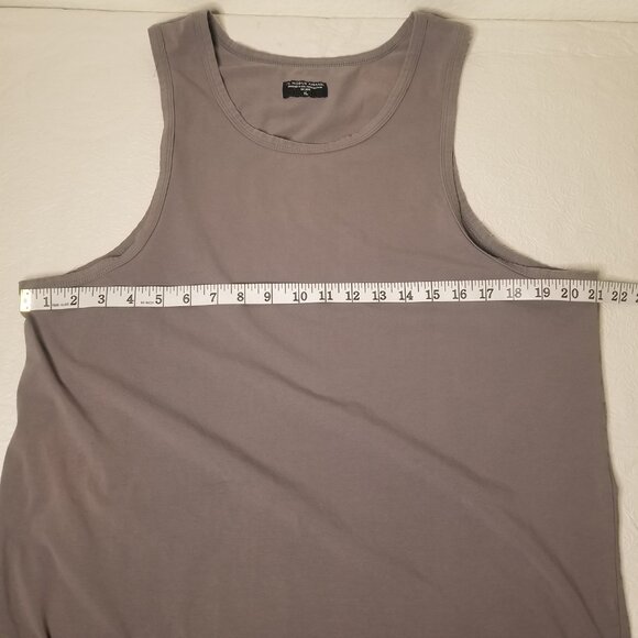 Modus Apparel Mens XL Solid Gray Cotton Blend High Low Sleeveless Tank Top Shirt - Picture 10 of 12